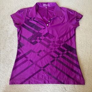 Nike Purple Geometric Women's Golf Polo Shirt